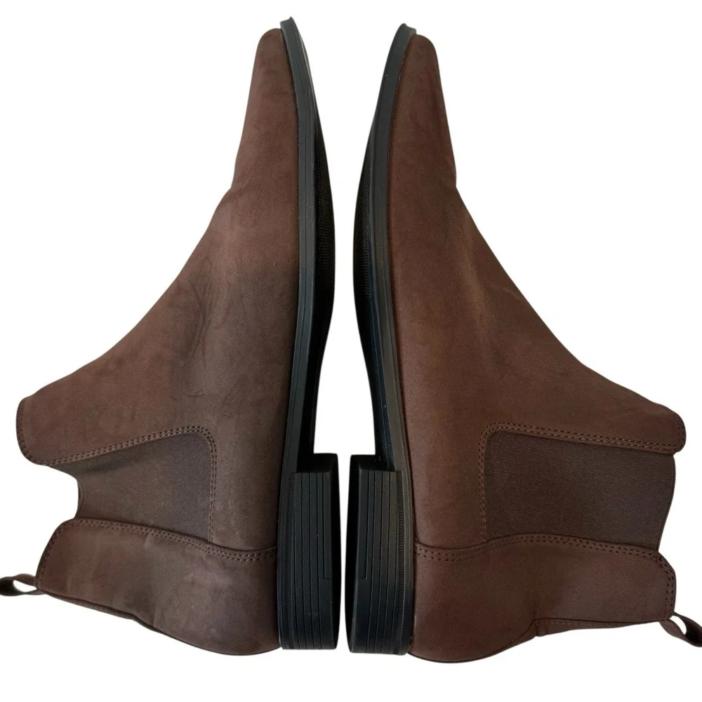 ASOS Design Chelsea Slip on Boots In‎ Brown Suede Size 15